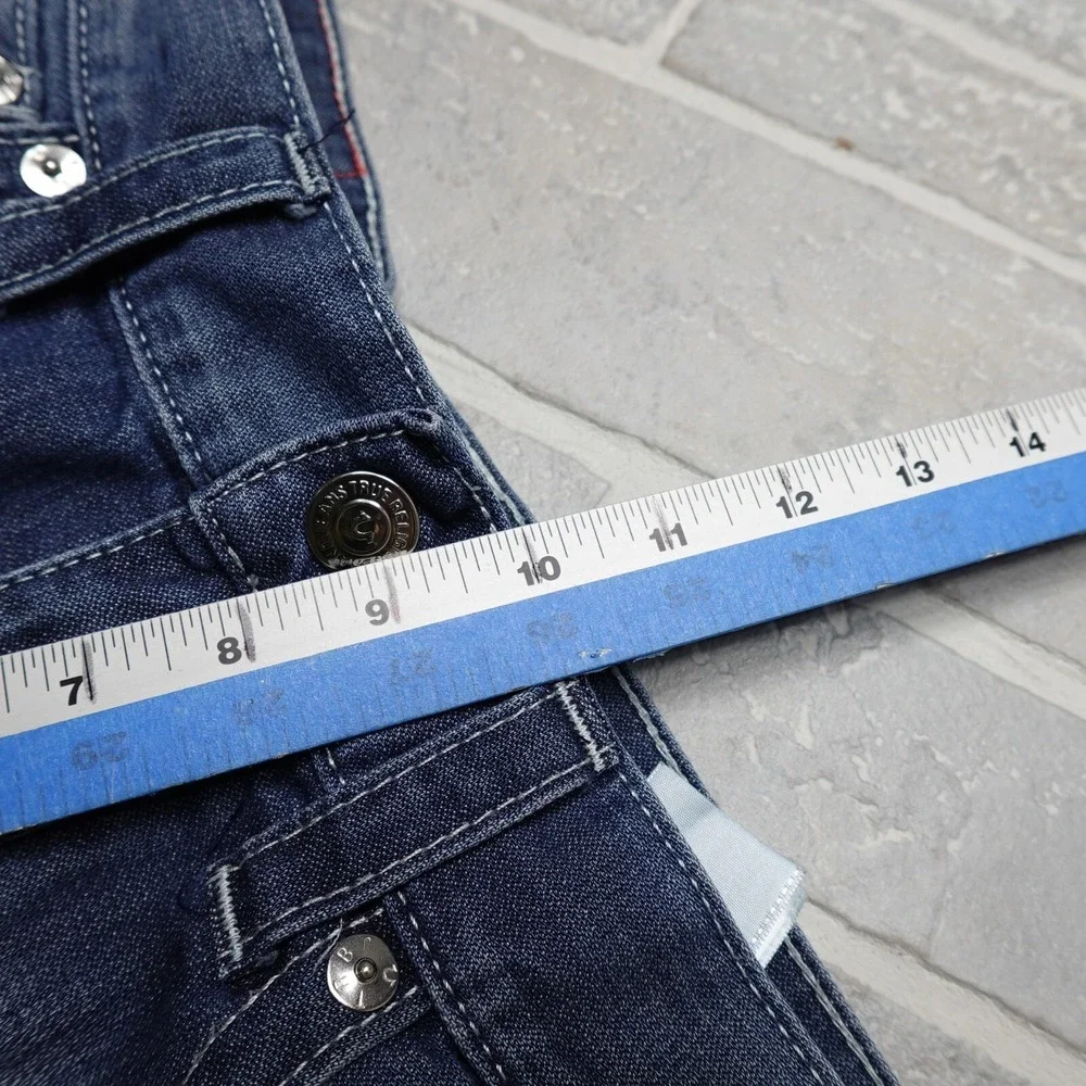 True Religion Jeans Size 33 Section Slim Western‎ Flap Pockets Blue Denim Pants